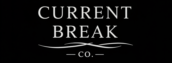 Black background with 'CURRENT BREAK CO.' text in white